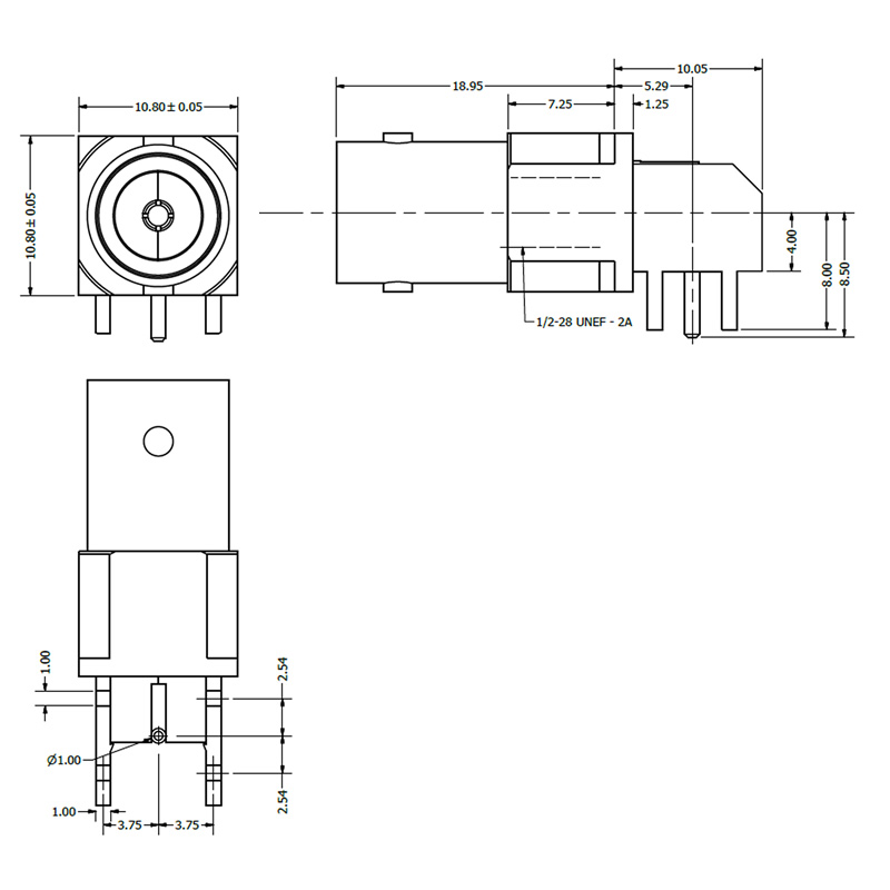 3GHz Right Angle BNC Coaxial RF Connector from Cambridge 3GHz Right Angle BNC Coaxial RF Connector from Cambridge